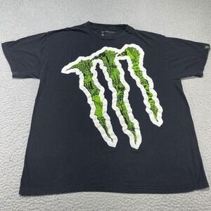 Vintage Monster Energy Drink Mens Spell Out Big Logo Short Sleeve T-Shirt XL Tee